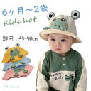 ベビー 帽子 ハット 赤ちゃん 夏用 男の子 女の子 ベビー ハット かえる ベビー服 柔らかい 折りたたみ 日よけ 日焼け対策 紫外線対策 UVカット サンハット 出産祝い ギフト 誕生日 プレゼント たためる バケットハット かわいい 柔らかい蛙 46cm 48cm 50cm キュート