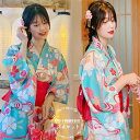 浴衣 可愛い 高校生 レディース 浴衣 ゆかた 女性 青い 花柄 浴衣 優しい エレガント 大人 ワンピース 作り帯 浴衣セット 女の子 ジュニア 150cm 帯飾り 髪飾り 帯締め 学園祭 イベンド お花見 花火大会 夏祭り 神踊り 盆踊り 旅館旅行