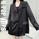 k-pop 衣装 レディース ジャケット 黒 女の子 ダンス衣装 ヒップポップ ゆるジャケット ゆったりサイズ Vネック ダンス衣装 長袖 スーツ 黒 かっこいい ダンススーツ コート チアダンス k-pop 衣装 ジャケット アウター ガールズ 大きめ かっこいい 派手 トップス