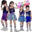 3色!チアダンス 衣装 キッズ セットアップ きらきら 子供 スパンコール へそ出しトップス スカート パンツ 上下2点 男の子 女の子 ジュニア キラキラ チアダンス 衣装 演出服 応援団 運動会 甲子園 ステージ衣装 団体注文可 子供用 練習着 パーティー コーラス 100-160cm