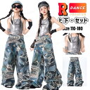 シルバー トップス 柄パンツ キッズダンス衣装 女の子 セットアップ 股付きトップス タンクトップ カーゴパンツ ワイドパンツ ロング ゆったり 韓国 k-pop 衣装 ガールズ ダンス服 ヒップホップ チアダンス ジャズ 子供 ステージ衣装 発表会 HIPHOP 演出 イベント 応援団