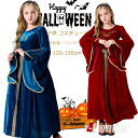 巫女 コスプレ 女の子 ワンピース ハロウィン 仮装 子供 占い師 ジュニア 宮廷装 ドレス 中世ヨーロッパ ブルー 赤 貴族 悪魔 コスチューム 長袖 ロング...