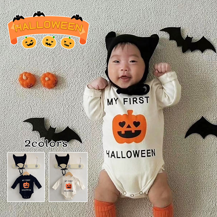 小悪魔 ハロウィン 1歳 2歳 ハロウィン ベビー ハロウィン 仮装 かぼちゃ柄 ハロウィン コスプレ 着ぐるみ ロンパース フード付き ベビー服 可愛い ベビー 赤ちゃん パーティー 誕生日 発表会 ハロウィーン クリスマス 記念 撮影 プレゼント ギフト cosplay