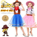 ハロウィン 仮装 子供 カウボーイ コスプレ 女の子 コスチューム カウガール ワンピース 帽子付き Cowboy ハロウィン ワンピース 子供 女の子 ハロウィーン衣装 キッズ コスプレ ウエスタン 西部のカウボーイ カウボーイ 衣装 ハット シャツ アニメ風 変装
