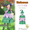ハロウィン衣装 子供 妖精 コスプレ 女の子 花の妖精 2点セット キッズ フェアリー 小学生 コスチューム 蝶々 エルフ 精霊 妖精 ハロウィーン 仮装 コスチューム 変装 緑 クリスマス 可愛い ワンピース ガールズ パーティー ステージ コスプレ衣装 演劇 文化祭 95-155cm