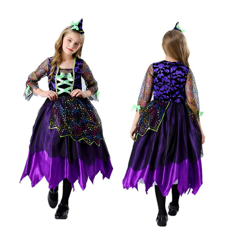 ハロウィン コスプレ 女の子 ワンピース 可愛い ワンピース パープル 仮装 衣装 供コスチューム 水色 ドレス 女の子 キッズ 子ども 衣装 コスチューム 子供 キッズ 女の子 お姫様 服 ワンピース ハロウィン衣装 体育祭 学園祭 110 120 130 140 ワンピース