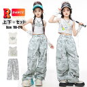 迷彩パンツ 灰 カーゴパンツ へそ出し トップス キッズダンス衣装 セットアップ 白ベスト 袖なし グレー 迷彩柄 ズボン 腕飾り ヒップホップ 女の子 男の子 キッズダンス衣装 練習着 k-pop 衣装 hiphop 韓国 jazz ステージ衣装 演出服 発表会 レッスン着 110-170cm