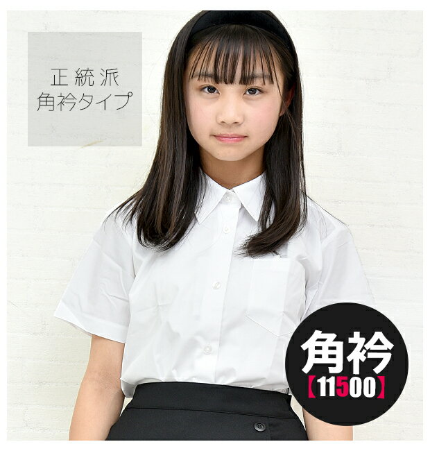 【楽天スーパーSALE 10%OFF 送料無料】制服 ブラウス 女の子 ブラウス 白 半袖 キッズ ブラウス 白 半袖 丸衿 丸襟 ブラウス 大きいサイズ 角衿 角襟 女の子 半袖 スクール シャツ ワイシャツ カッターシャツ ブラウス 学生