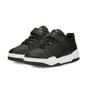 【PUMA】387828-03 SLIPSTREAM LTH AC+【プーマ】スリップ ストリーム レザー ブラック/ホワイト バスケットボール シューズ 黒白 キッズ 子供靴 スニーカー 体育館 面ファスナー