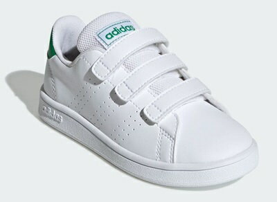 【adidas】EF0223 Adidas Advancourt C フットウェアホワイト/グリーン/グレーツー アディダス アドバンコート C スポーツ キッ...