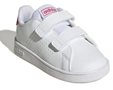 【SALE】【adidas】GW6501 Adidas Advancourt CF I WHITE/PINK アディダス アドバンコート ホワイト ピンク キッ...