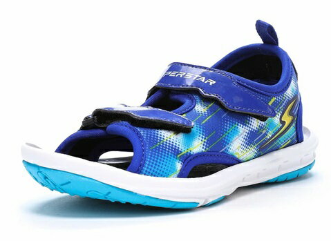 【moonstar】SUPERSTAR SS K1172 BLUE ブルー ムーンスター スーパースター 子供靴 キッズ サンダル 耐..