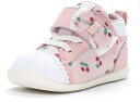【moonstar】CARROT CR B153 PINK ピンク ムーンスター キャロット 子供靴 ベビー シューズ スニーカー さくらんぼ リボン 女の子