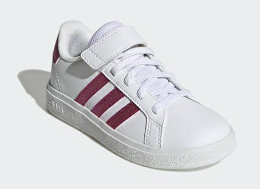 【adidas】GX7159 Grand Court 2.0 EL K WHITE/PINK アディダス グランドコート ホワイト/ピンク キッズ スニーカー ...