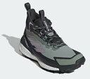 【adidas】IE5134 TERREX FREE HIKER 2 ORE-TEX BLACK/GREEN アディダス テレックス フリー ハイカー ゴアテックス ブラック/グリーン 防水 メンズ レディース ハイキングシューズ 大人靴 アウトドア スニーカー