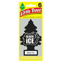 Little Trees リトルツリー エアフレッシュナー Black Ice ブラックアイス6P 人気No1 送料無料 Made in USA 車用 芳香剤