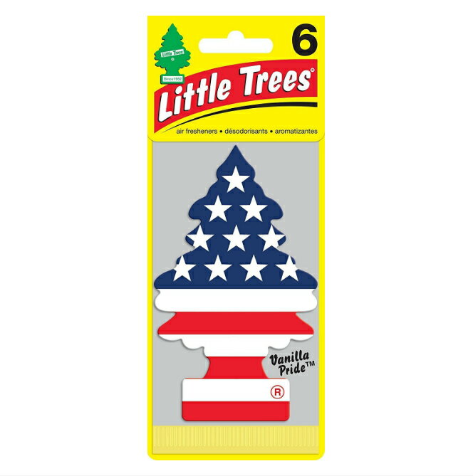 Little Trees リトルツリー エアフレッシュナー Vanilla Pride スターズ＆ストライプス 6枚パック
