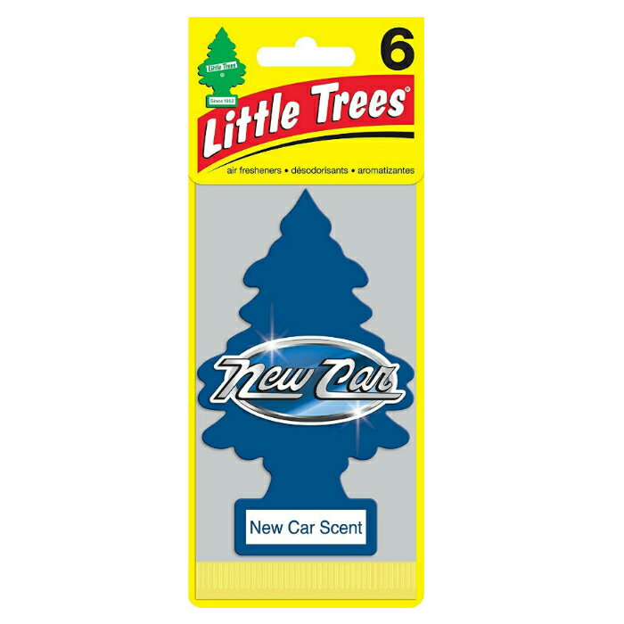 Little Trees リトルツリー エアフレッシュナー New Car ニューカー 6枚パック Made in USA 車用 芳香剤