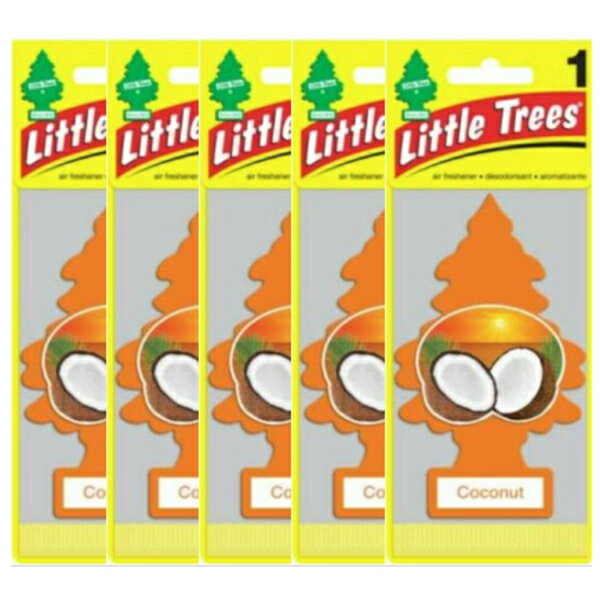 リトルツリー エアフレッシュナー Little Trees ココナッツ Coconut 5枚セット Made in USA 車用 芳香剤