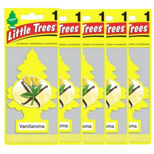 リトルツリー エアフレッシュナー Little Trees バニラロマ 5枚セット Made in USA 車用 芳香剤