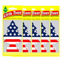 リトルツリー エアフレッシュナー Little Trees スターズ＆ストライプス 5枚セット Made in USA 車用 芳香剤