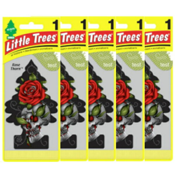 Little Trees リトルツリー エアフレッシュナー 釣り下げ式 芳香剤 Rose Thorn ローズ・ソーン 5枚セット USDM 芳香剤 Made in USA 車用