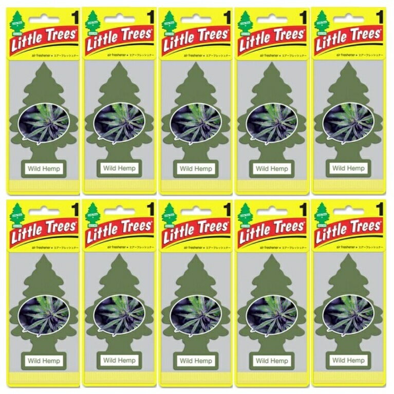 Little Trees リトルツリー Wild Hemp ワイルド・ヘンプ 10枚セット Made in USA 車用 芳香剤