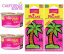 CALIFORNIA SCENTS カリフォルニア センツ Organic Air Freshener コロナド チェリー エアーフレッシュナー 2缶 コロナドチェリー ハング2枚セット 車用 室内用