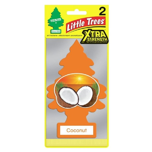 Rakuten - 【ビッグサイズ】Little Trees リトルツリー エアフレッシュナ ーX-Tra Strength ココナッツ 2枚パック