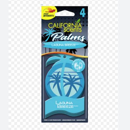 CALIFORNIA SCENTS カリフォルニア・センツ Organic Air Freshener ラグナブリーズ 2缶+ラグナブリーズハング4枚パック 車用 室内用