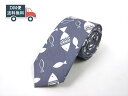 かわいい 魚柄ネクタイ 面白い ユニークネクタイ ナロータイ グレー パーティーに