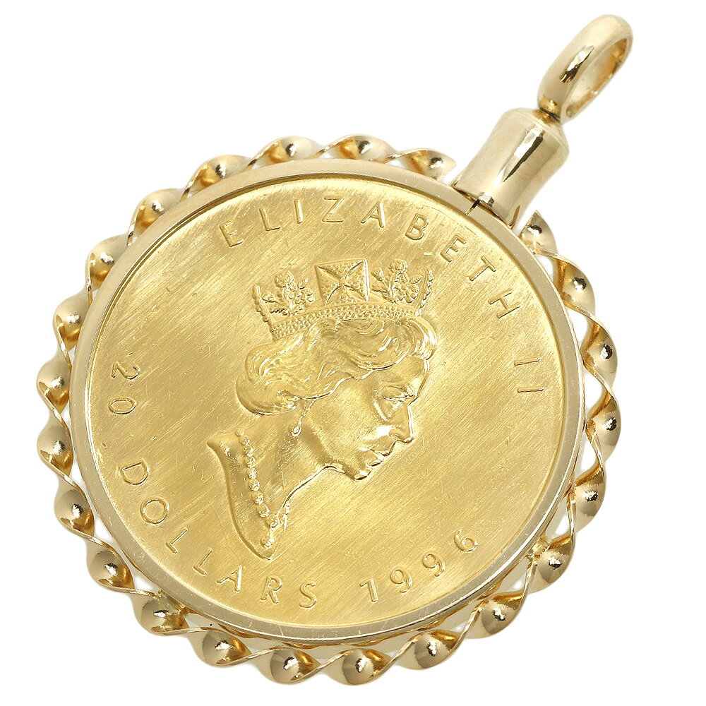 【本物保証】 新品同様 1/2オンスコイン(純金) ペンダント K24YG/K18YG メイプルリーフ金貨 カナダ エリザベス2世 ノーブランド No brand 【中古】のサムネイル