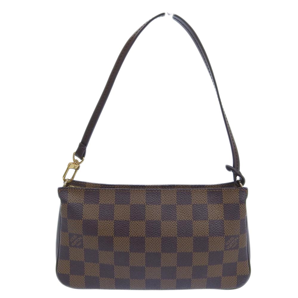 【本物保証】 超美品 ルイヴィトン LOUIS VUITTON ダミエ ナヴォナ アクセサリーポーチ ポーチ エベヌ N51983 【中古】