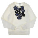 【本物保証】 シャネル CHANEL カメリアモチーフ トレーナー P52492 K06807 34 レディース ホワイト 34 フラワーモチーフ 【中古】