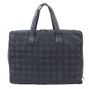 【8/1 P2倍】【本物保証】 シャネル CHANEL ニュートラベルライン ブリーフケース ハンドバッグ ナイロンキャンバス 黒 シール付 7番台 A1597...