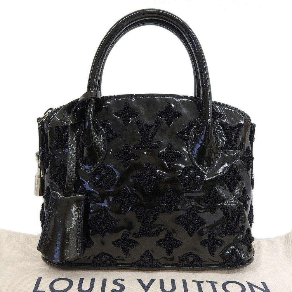 【本物保証】 布袋付 超美品 ルイヴィトン LOUIS VUITTON モノグラム ヴェルニ ロックイットBB ブークレット ハンドバッグ ブラック M40770 【中古】