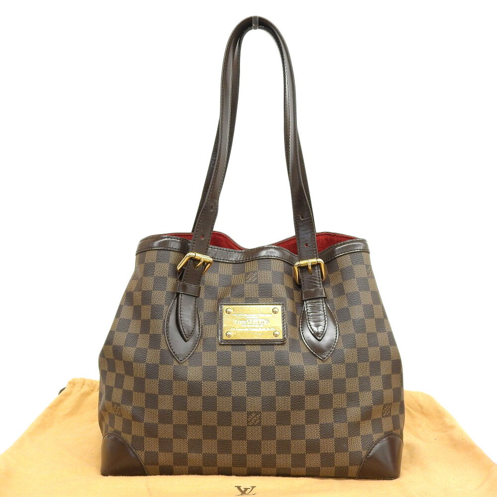 【本物保証】 布袋付 ルイヴィトン LOUIS VUITTON ダミエ ハムステッドGM ハムプステッドGM トートバッグ N51203 【中古】