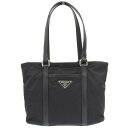 【本物保証】 プラダ PRADA ナイロン ハンドバッグ 黒 ブラック BR2288 三角プレート 軽い 希少 レア 【中古】 1