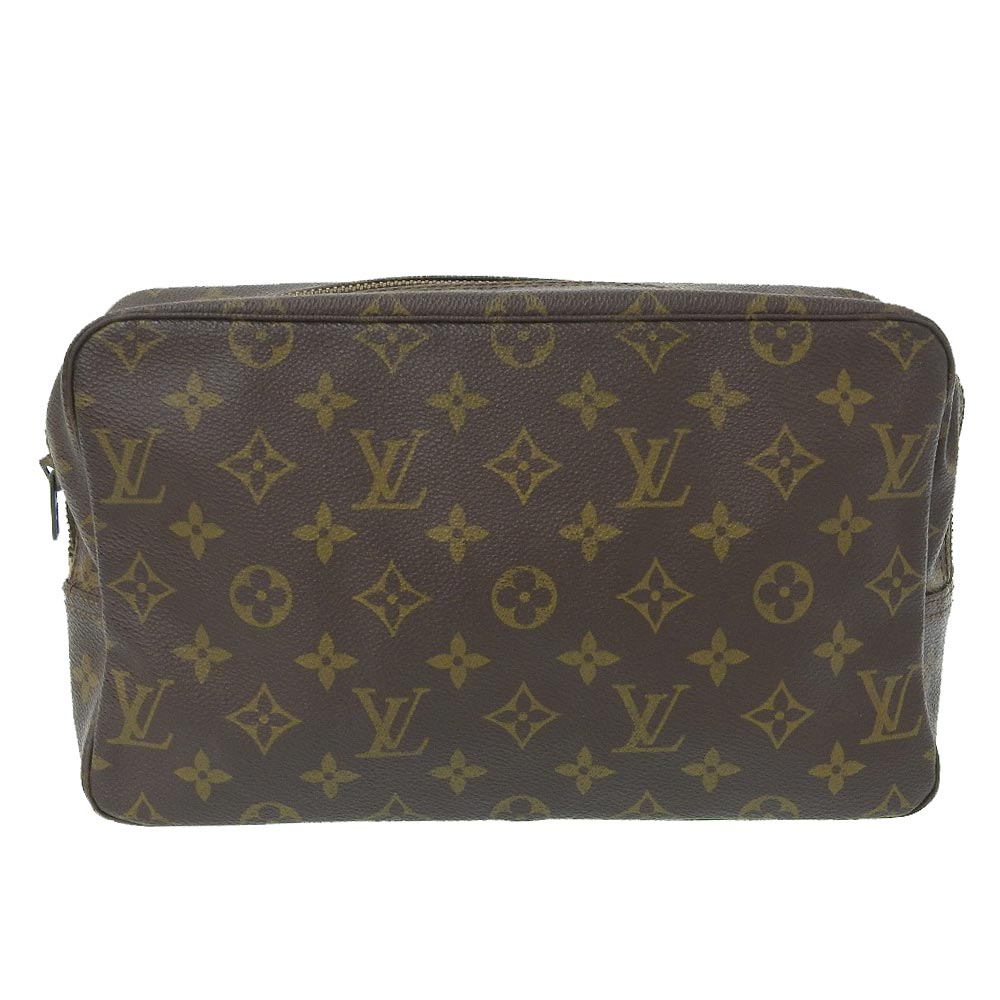 【8/1 P2倍】【本物保証】 ルイヴィトン LOUIS VUITTON モノグラムトゥルース トワレット28 ポーチ セカンドバッグ クラッチバッグ M47522 【中古】