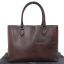 【8/1 P2倍】【本物保証】 布袋付 超美品 ベルルッティ BERLUTI トゥジュールトート カリグラフィ トートバッグ 茶 【中古】