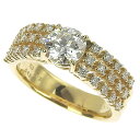 【8/1 P2倍】【大幅値下げ!】 超美品 タサキ TASAKI リング 指輪 1ctup 1カラット以上 K18YG ダイヤ1.029ct(J-VS2-EX)...