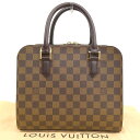 【本物保証】 布袋付 超美品 ルイヴィトン LOUIS VUITTON ダミエ トリアナ N51155 ハンドバッグ 【中古】