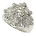 【8/1 P2倍】【大幅値下げ!】 超美品 ダイヤリング Pt900 ダイヤ1.112ct メレダイヤ1.80ct 14号 16.1g 【中古】 ノーブランド ...