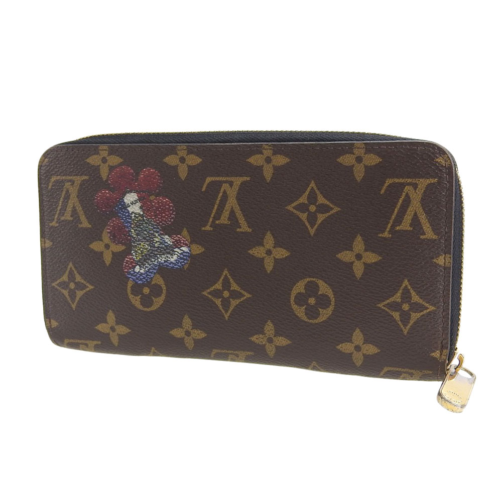 【8/1 P2倍】【本物保証】 ルイヴィトン LOUIS VUITTON モノグラム ジッピーウォレット 長財布 歌舞伎 ダルマ 山本寛斎 レア 日本限定 M67249 【中古】