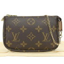 【本物保証】 布袋付 超美品 ルイヴィトン LOUIS VUITTON モノグラム ミニポシェット アクセソワール ポーチ M58009 【中古】