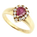 【8/1 P2倍】【本物保証】 箱・鑑付 超美品 ポンテヴェキオ PONTE VECCHIO リング K18YG ルビー 0.67ct メレダイヤモンド 0.2...