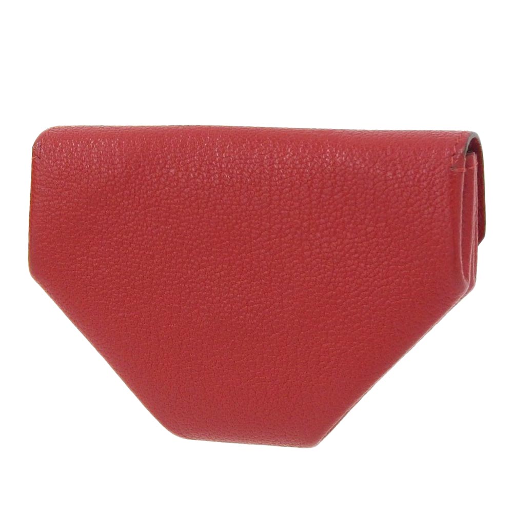 【8/1 P2倍】【本物保証】 美品 エルメス HERMES ル ソワ サンドゥーズ ル72 小銭入れ コインケース シェーブル 赤系 □Q刻印 【中古】