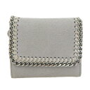 【本物保証】 ステラマッカートニー STELLA MCCARTNEY ファラベラ シャギー ディア コンパクトウォレット 三つ折財布 グレー 【中古】