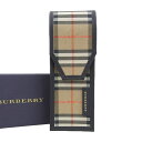 【本物保証】 箱付 超美品 バーバリー BURBERRY チェック柄 ペンケース 筆箱 キャンバス ベージュ系 ノバチェック 希少 レア 【中古】