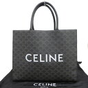 【本物保証】 布袋付 超美品 セリーヌ CELINE トリオンフ ホリゾンタルカバ ロゴ ハンドバッグ 黒 197012CIM 38SI 【中古】